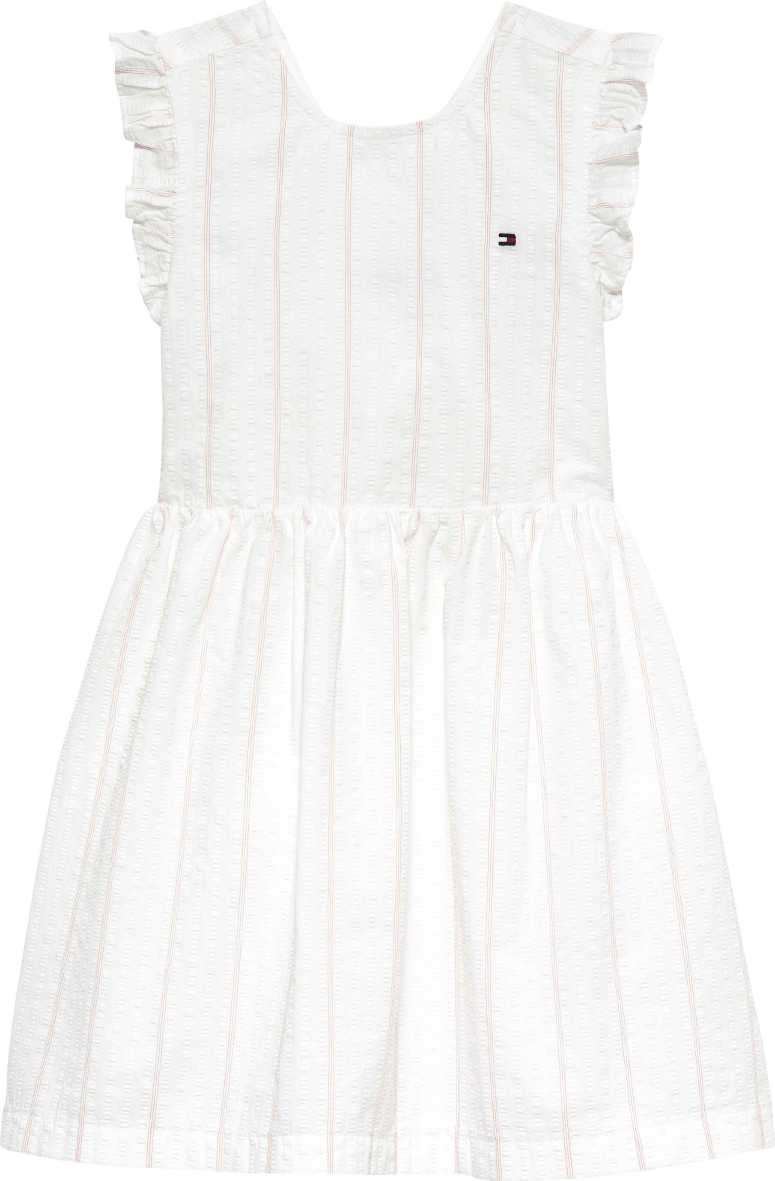 Tommy Hilfiger Vestido Lg Seersucker Cross White para Niña