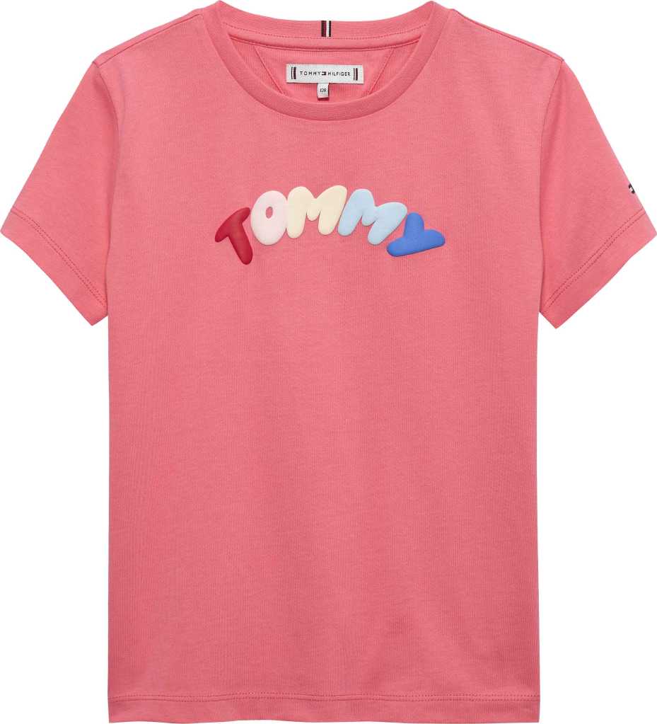 Tommy Hilfiger Tshirt Tommy Puff Print Tropical Blush para Niña