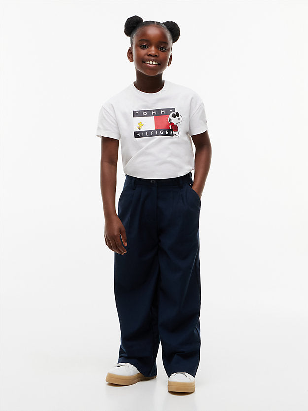TOMMY HILFIGER TSHIRT SNOOPY FLAG WHITE