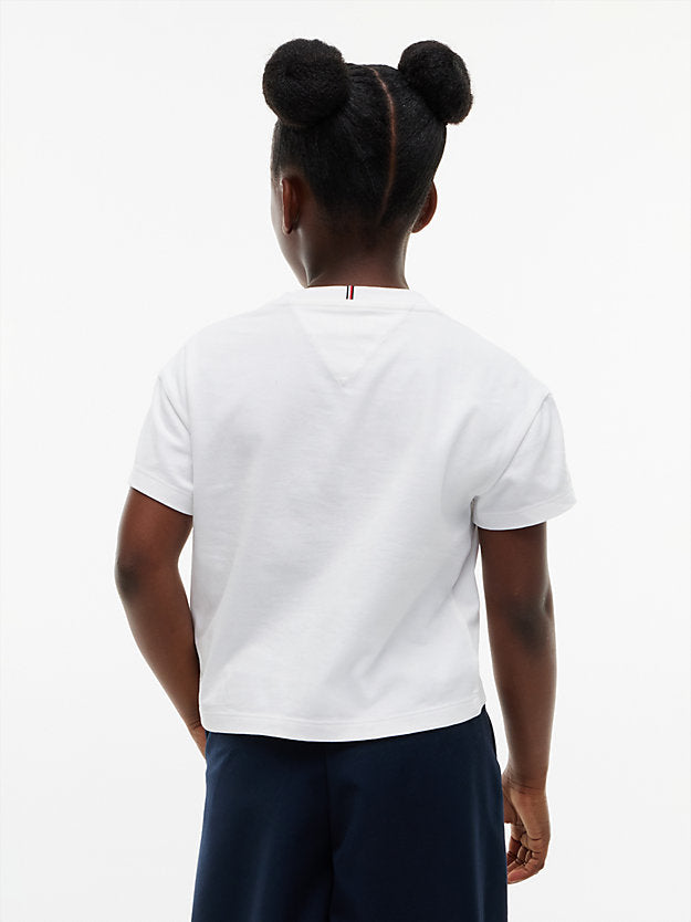 TOMMY HILFIGER TSHIRT SNOOPY FLAG WHITE