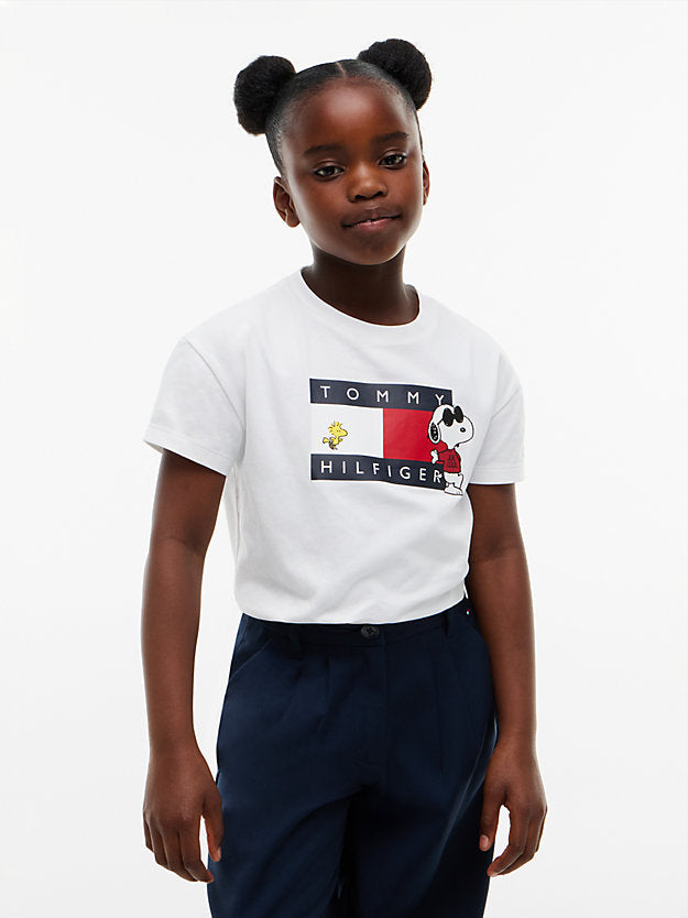 TOMMY HILFIGER TSHIRT SNOOPY FLAG WHITE