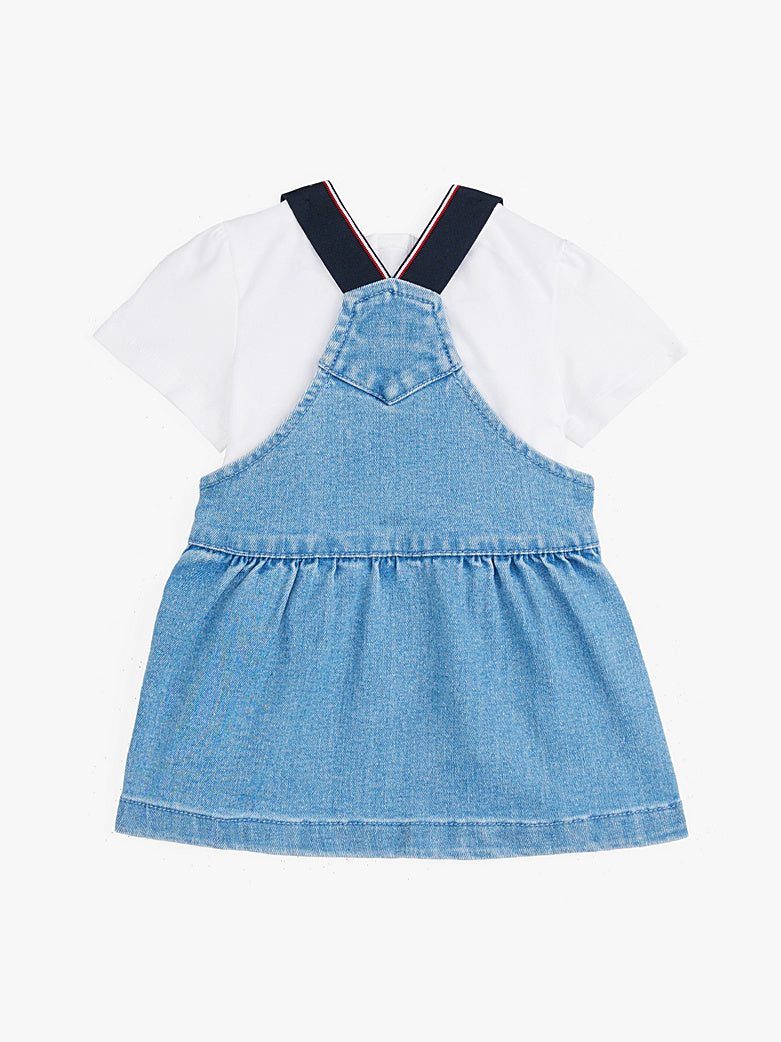 TOMMY HILFIGER BEBE NIÑA CONJ DE OVEROL DENIM 2PK