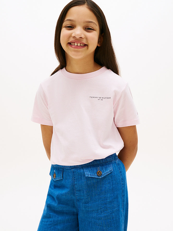 TOMMY HILFIGER NIÑA TSHIRT MINI CORP LIGHT PINK