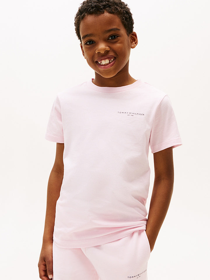 TOMMY HILFIGER NIÑA TSHIRT MINI CORP LIGHT PINK