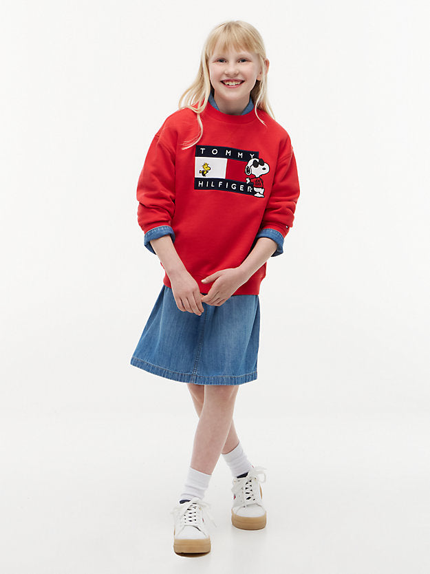 TOMMY HILFIGER ABRIGO PEANUTS CREW NECK RED GLARE