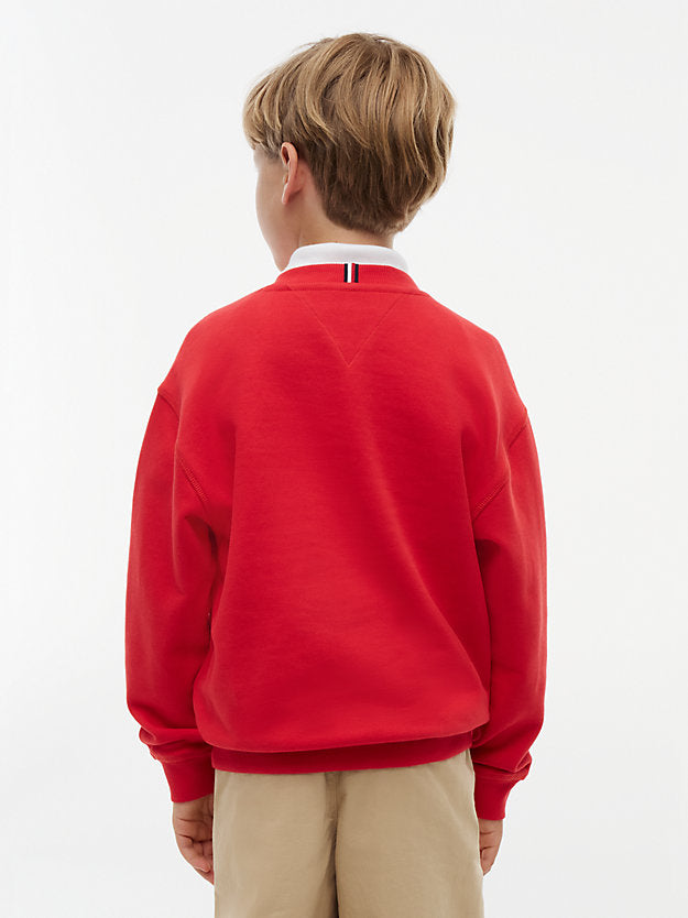 TOMMY HILFIGER ABRIGO PEANUTS CREW NECK RED GLARE