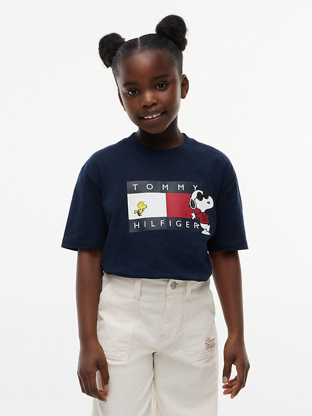 TOMMY HILFIGER TSHIRT PEANUTS GRAPHIC DARK BLUE