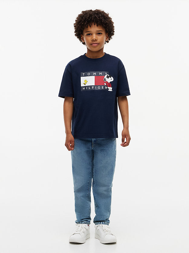 TOMMY HILFIGER TSHIRT PEANUTS GRAPHIC DARK BLUE