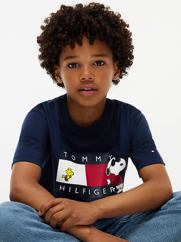 TOMMY HILFIGER TSHIRT PEANUTS GRAPHIC DARK BLUE
