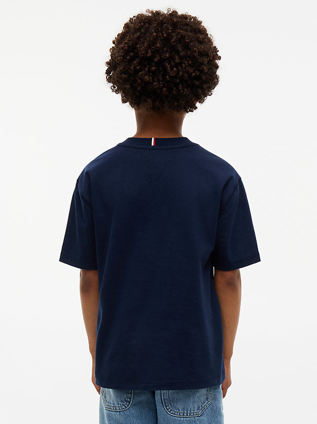 TOMMY HILFIGER TSHIRT PEANUTS GRAPHIC DARK BLUE