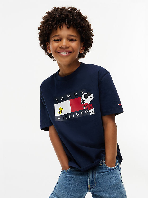 TOMMY HILFIGER TSHIRT PEANUTS GRAPHIC DARK BLUE
