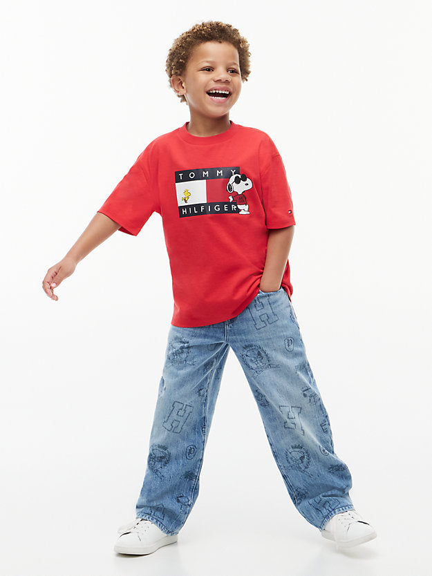TOMMY HILFIGER TSHIRT PEANUTS GRAPHIC RED GLARE