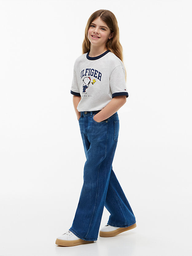 TOMMY HILFIGER TSHIRT PEANUTS RINGER GREY HEATHER