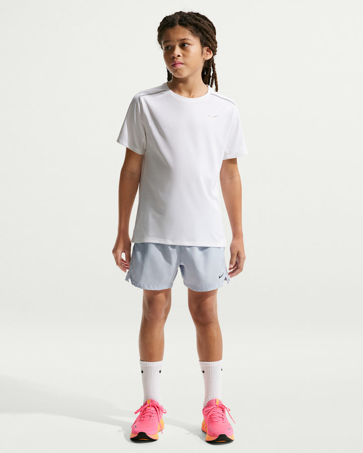 NIKE NIÑO TSHIRT K NK DF MILER M/C WHITE/SILVER