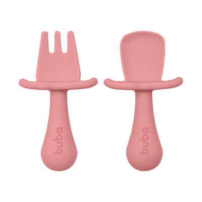 BUBA KIT CUBIERTOS DE SILICONA ROSA