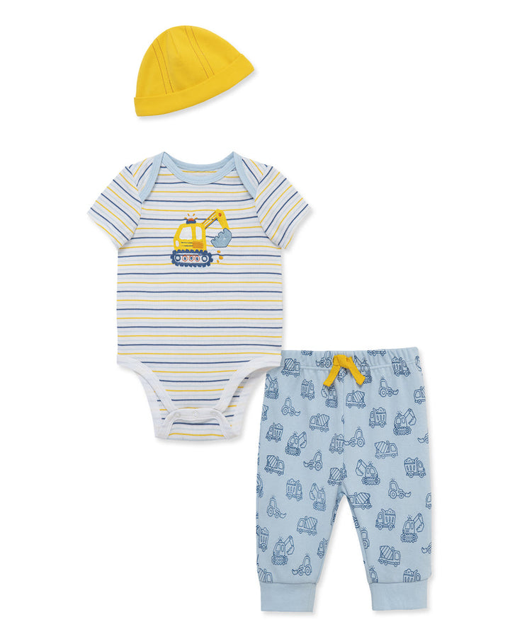 LITTLE ME BEBE NIÑO CONJ. DE PANTALON CONSTRUCTION BLUE