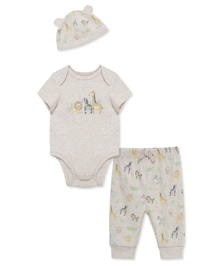 LITTLE ME BEBE NIÑO CONJ. DE PANTALON JUNGLE MULTI