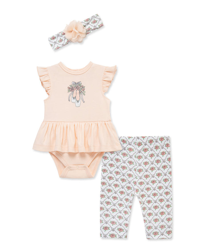LITTLE ME BEBE NIÑA CONJ. DE PANTALON BALLET PINK MULTI