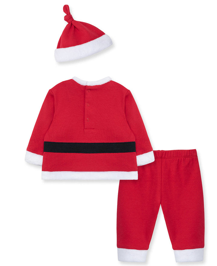 LITTLE ME BEBE NIÑO PIJAMA SANTA RED