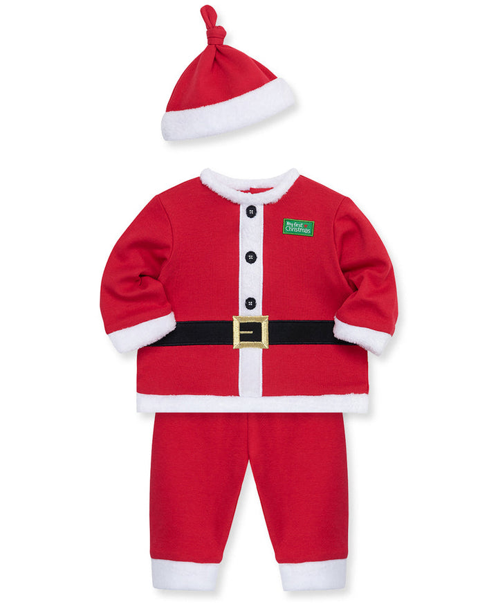 LITTLE ME BEBE NIÑO PIJAMA SANTA RED
