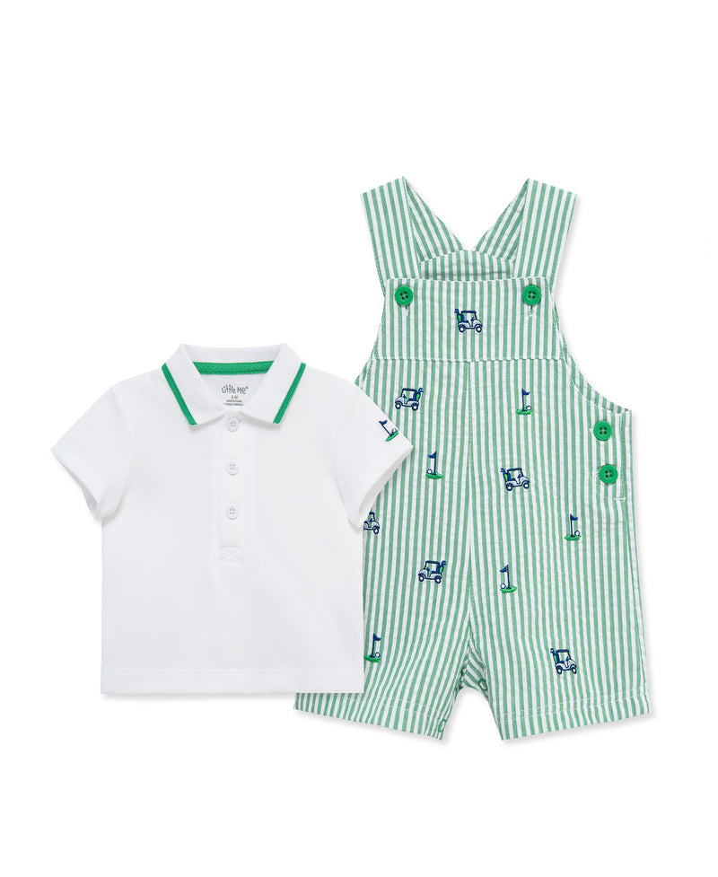 LITTLE ME BEBE NIÑO CONJ. DE OVEROL GOLF GREEN