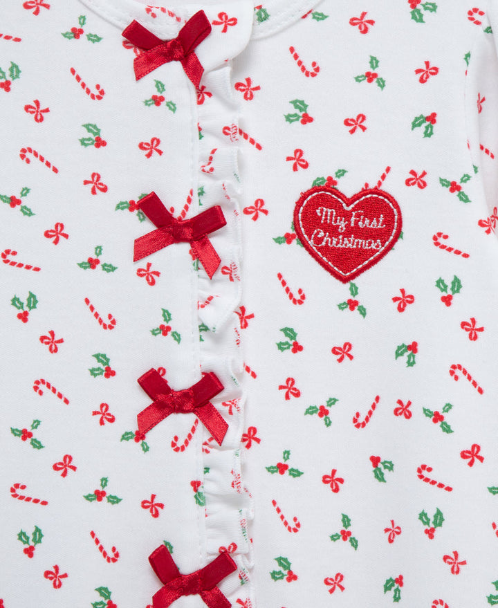 LITTLE ME BEBE NIÑA PIJAMA CANDY CANE RED MULTI