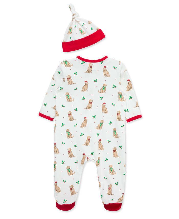 LITTLE ME BEBE NIÑO PIJAMA FESTIVE PUPS MULTI