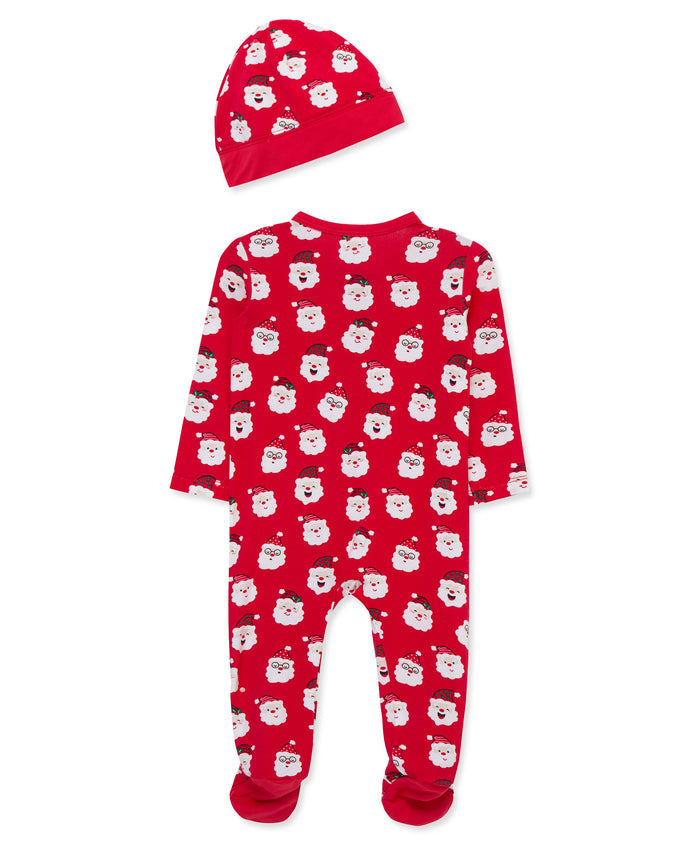 LITTLE ME BEBE NIÑA PIJAMA FUN SANTA RED