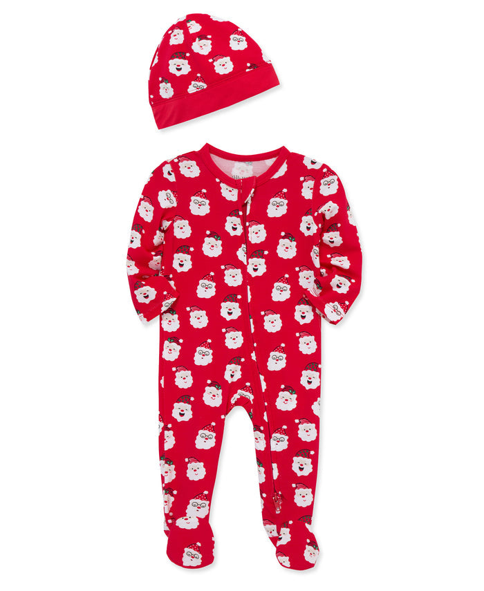 LITTLE ME BEBE NIÑA PIJAMA FUN SANTA RED