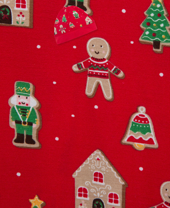 LITTLE ME BEBE NIÑO PIJAMA GINGERBREAD RED