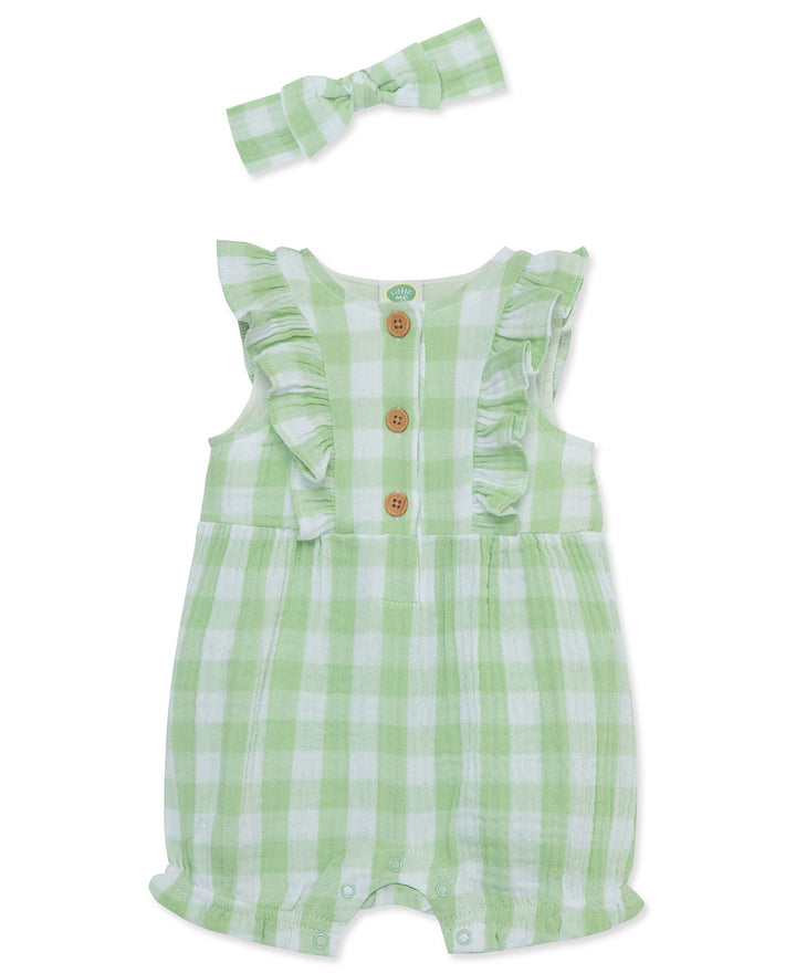 LITTLE ME BEBE NIÑA OVEROL GAUZE COLLECTION GREEN