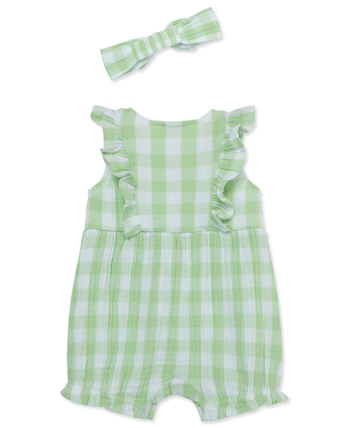 LITTLE ME BEBE NIÑA OVEROL GAUZE COLLECTION GREEN