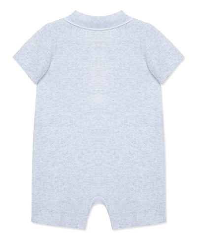 LITTLE ME BEBE NIÑO ROMPER POLO ESSENTIAL SOLIDS GREY
