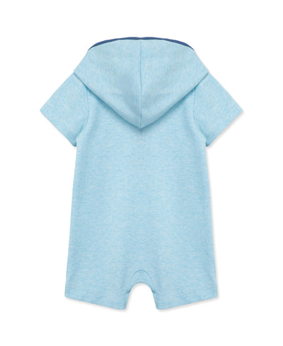 LITTLE ME BEBE NIÑO ROMPER BREEZY SAILOR HOODED BLUE