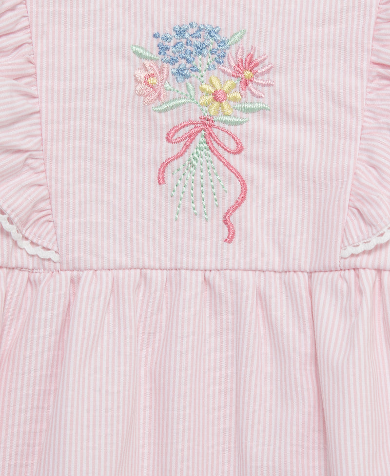 LITTLE ME BEBE NIÑA ROMPER & HEADBAND BOUQUET PINK