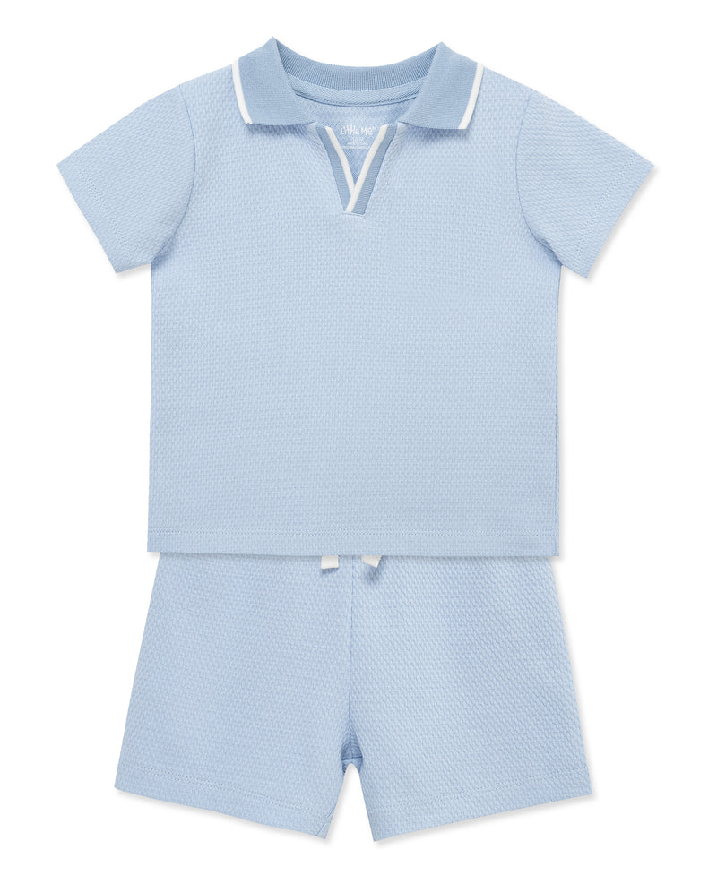 LITTLE ME NIÑO CONJ. DE SHORT LIGHT BLUE
