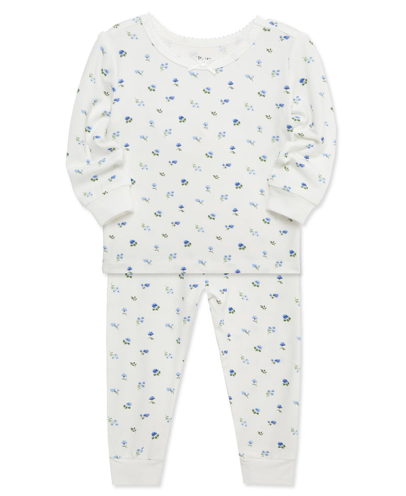 LITTLE ME NIÑO PIJAMA BAMBOO TOILE BLUE 4PCS