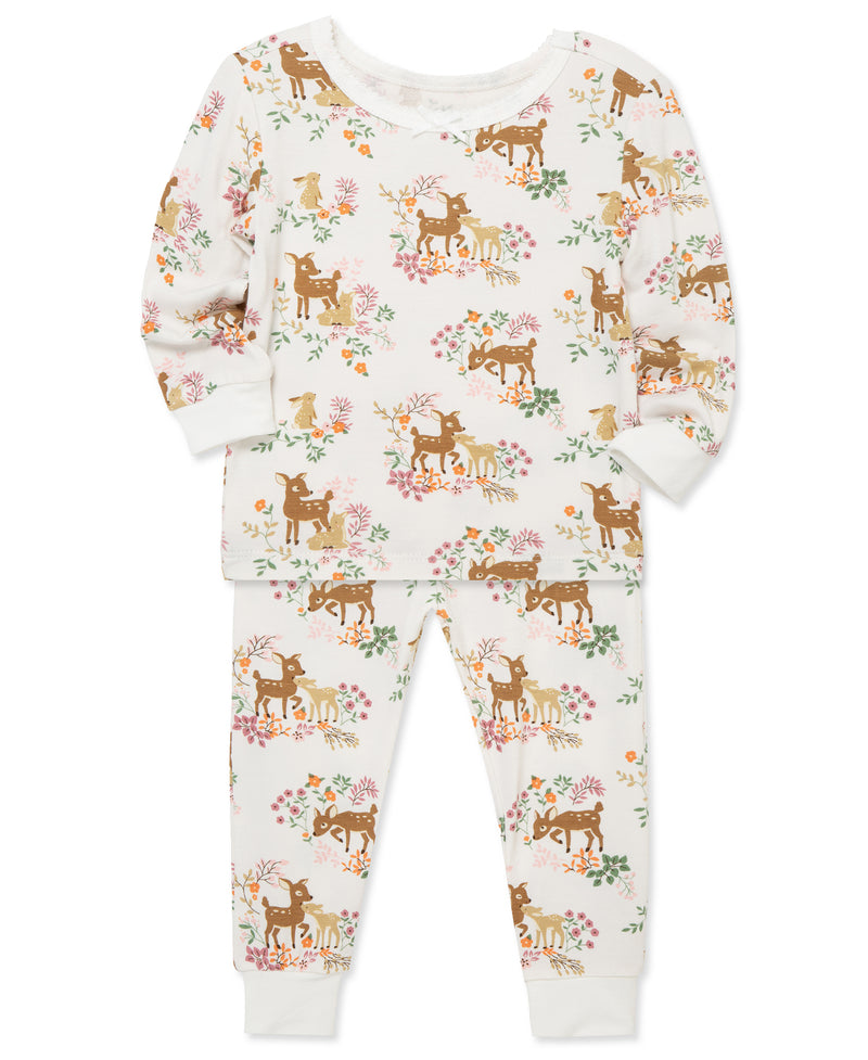 LITTLE ME NIÑA PIJAMA BAMBOO WOODLAND MULTI 4PCS