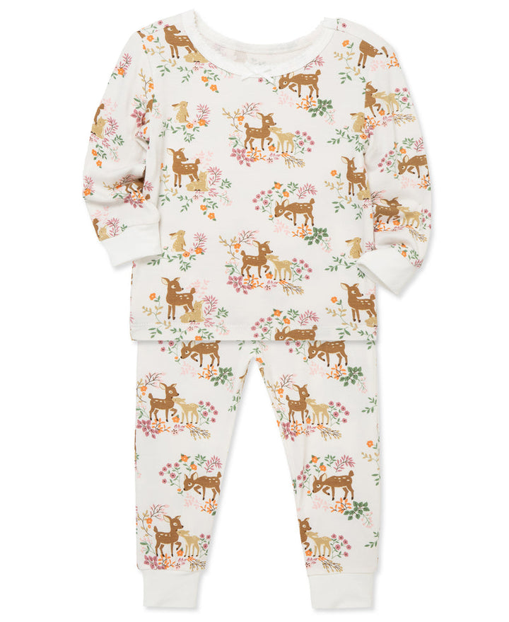 LITTLE ME NIÑA PIJAMA BAMBOO WOODLAND MULTI 4PCS