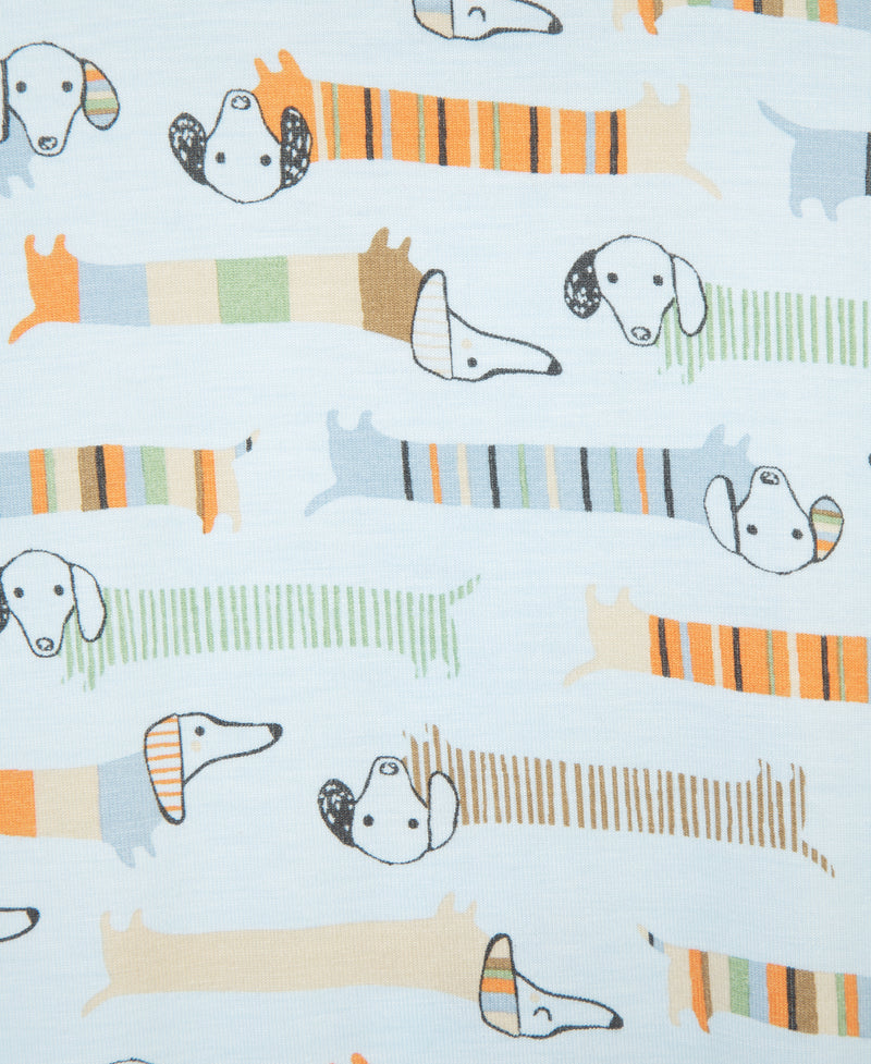 LITTLE ME BEBE NIÑO PIJAMA ZIP FRONT PUPPY BLUE