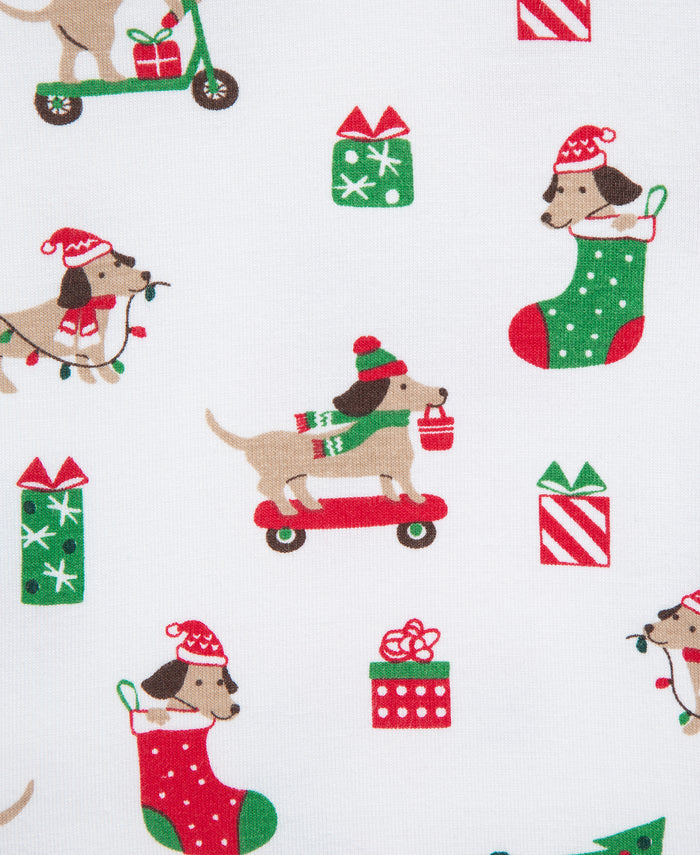 LITTLE ME NIÑO PIJAMA PUPPY WHITE/RED