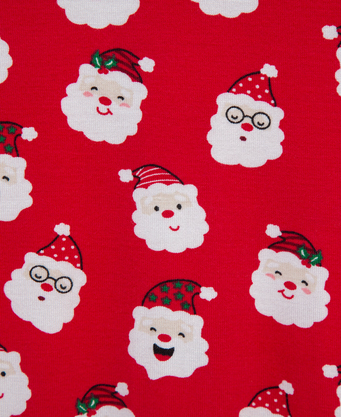LITTLE ME BEBE NIÑO PIJAMA SANTA ZIP FRONT RED