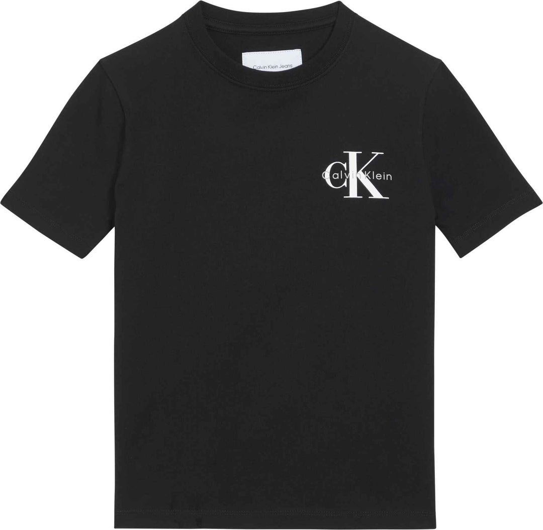 Calvin Klein Tshirt Chest Mono Logo M/C Black para Niño