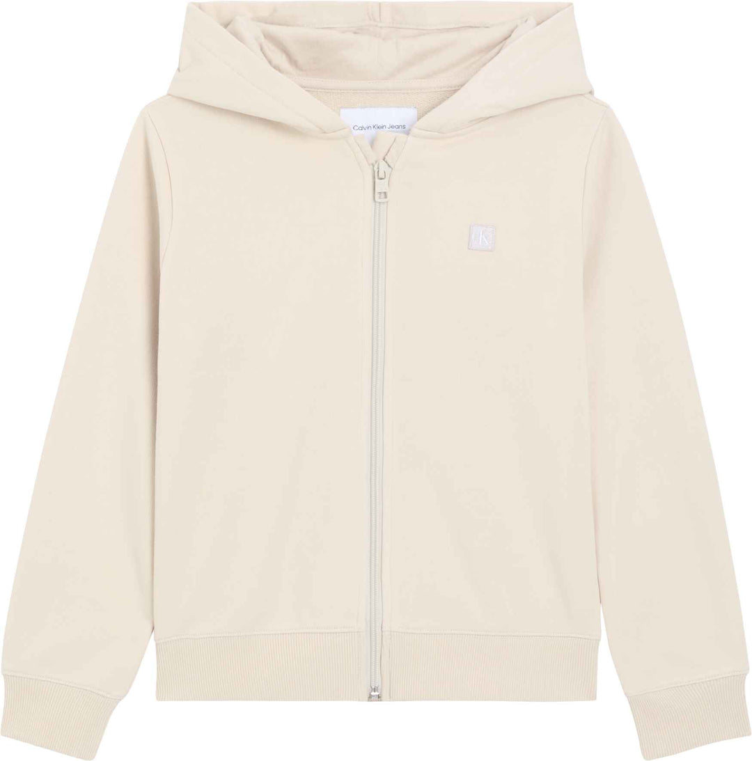 Calvin Klein Abrigo Mini Badge Zip Oatmeal para Niño
