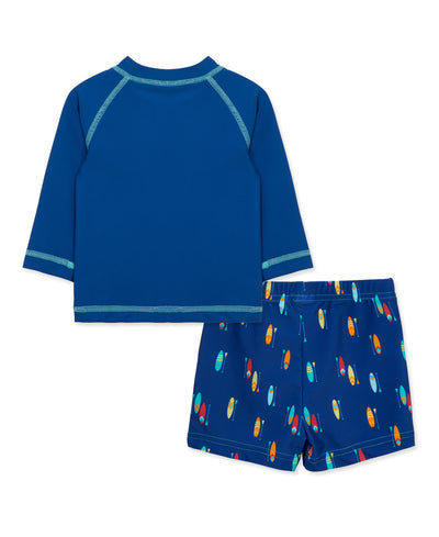 LITTLE ME NIÑO VESTIDO DE BAÑO RASHGUARDS SURF BLUE
