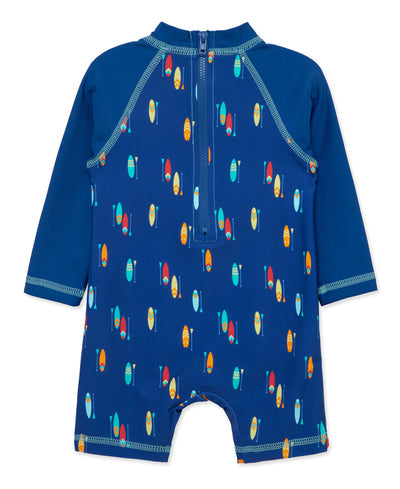 LITTLE ME BEBE NIÑO VESTIDO DE BAÑO RASHGUARDS SURF BLUE