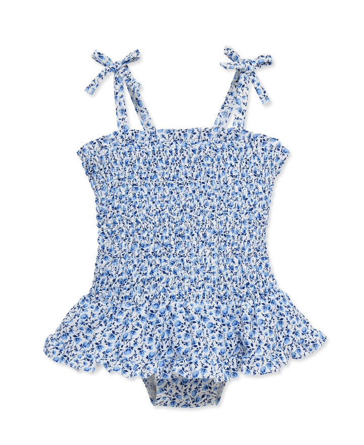 LITTLE ME NIÑA VESTIDO DE BAÑO BLUE FLORAL BLUE