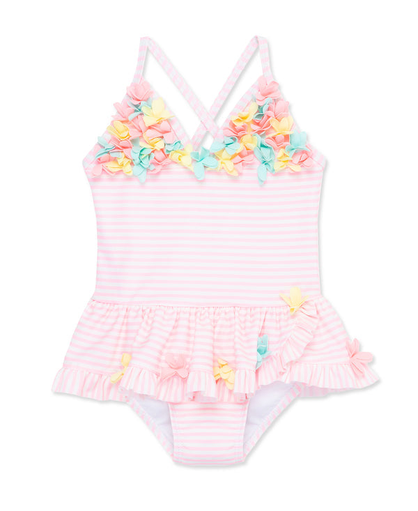 LITTLE ME NIÑA VESTIDO DE BAÑO 3D MULTI PINK