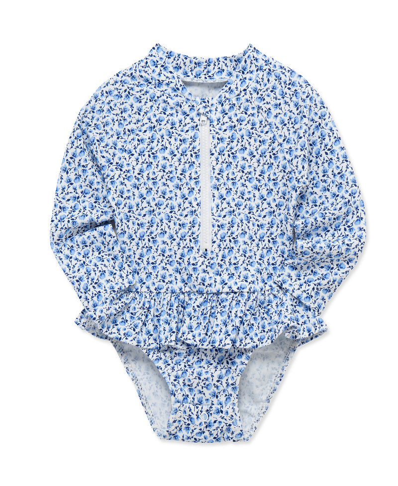 LITTLE ME NIÑA VESTIDO DE BAÑO FLORAL BLUE