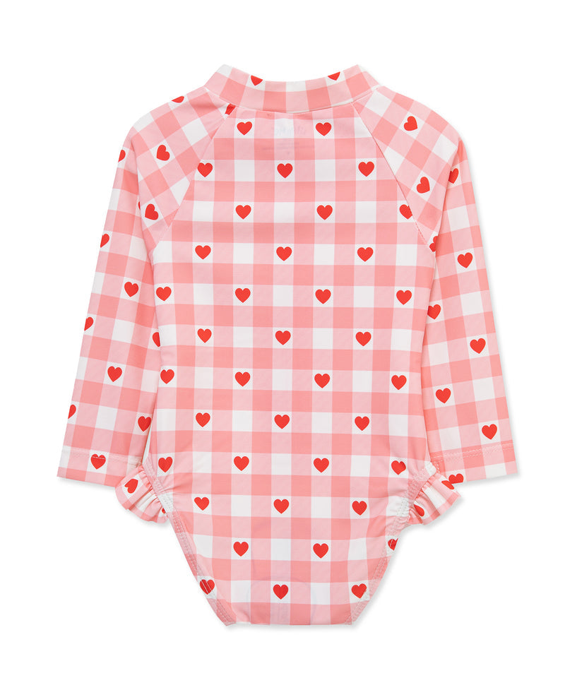 LITTLE ME NIÑA VESTIDO DE BAÑO HEART PINK